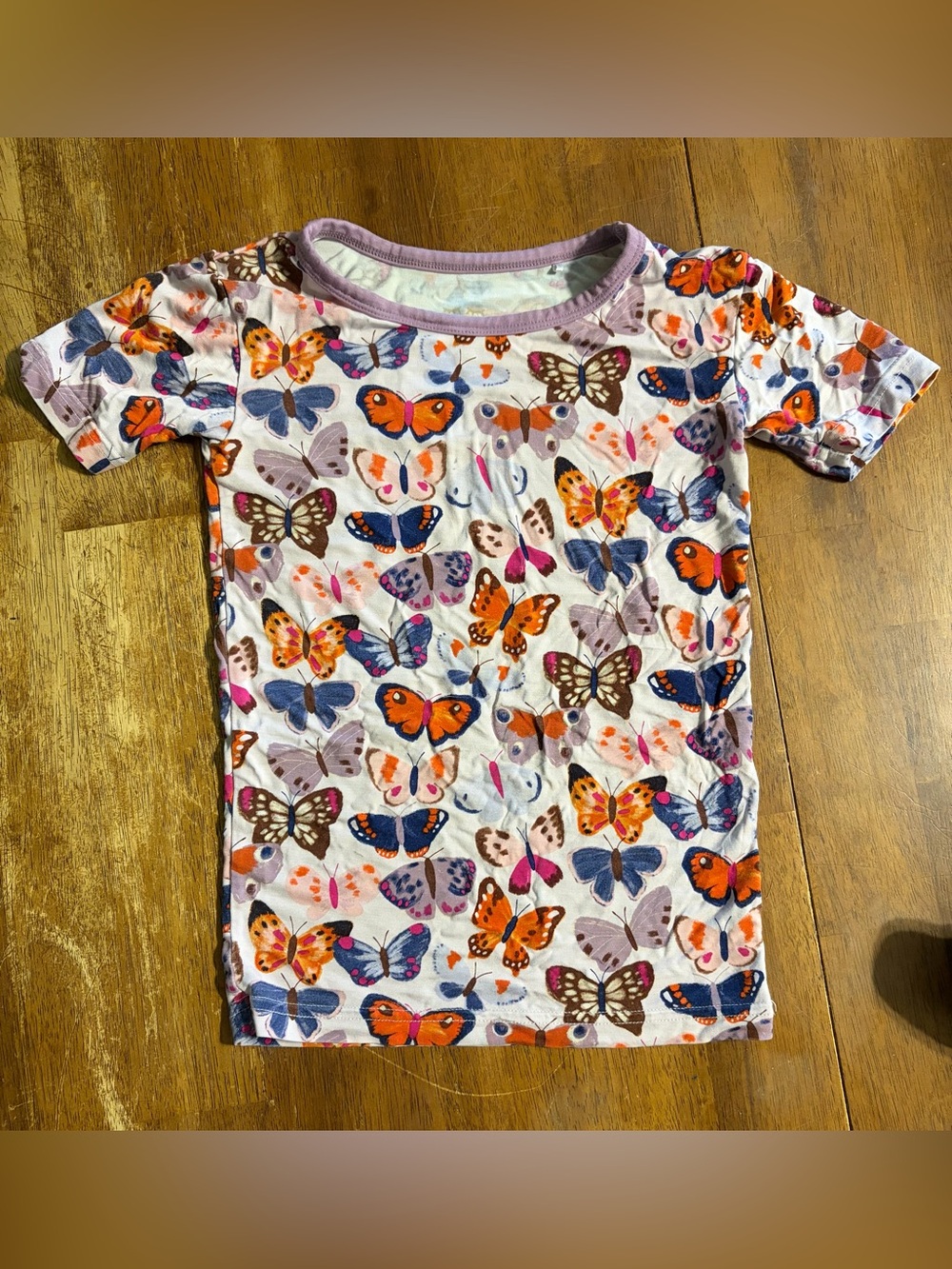 Girls 4T Little Sleepies Butterfly Print Pajama T-Shirt